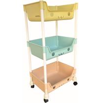 Prateleira Estante Rack Gaveta Modular Organizadora 3 Níveis Prateleira Estante Rack Gaveta Modular Organizadora 3 Níveis