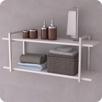 Prateleira Estilo Industrial Banheiro Parede GND BB 120cm