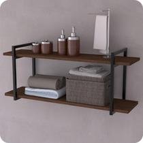 Prateleira Estilo Industrial Banheiro Parede GND PM 100cm Prateleira Estilo Industrial Banheiro Parede GND PM 100cm