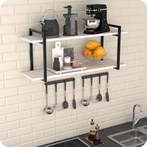 Prateleira Estilo Industrial Cozinha de Parede GND PB 80cm - MetalCromo