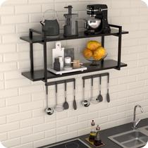 Prateleira Estilo Industrial Cozinha de Parede GND PP 120cm