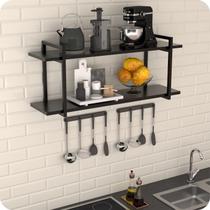 Prateleira Estilo Industrial Cozinha de Parede GND PP 80cm