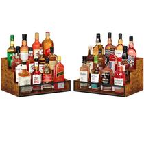 Prateleira Expositora para Garrafas de Licor Yuzehuaza de Madeira com 3 Níveis 40x32x24cm Prateleira Expositora para Garrafas de Licor Yuzehuaza de Madeira com 3 Níveis 40x32x24cm