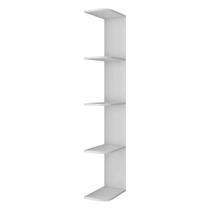 Prateleira Externa Canoira para Guarda Roupa Luna/Smim em MDF Móveis Peroba Branco Brilho Prateleira Externa Canoira para Guarda Roupa Luna/Smim em MDF Móveis Peroba Branco Brilho
