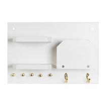 Prateleira Flutuante 10x30 Para Decoracoes Brinquedos Itens Pessoais MDF MARITIMO Branco Fixada Na Parede Com Suporte Invisivel