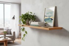 Prateleira Flutuante 80cm Madeira Maciça Verniz Incolor Suporte Invisível