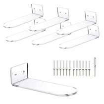 Prateleira flutuante de acrílico SHELF Guntsous 20x8x5 cm 6 peças