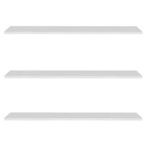 Prateleira Flutuante de Quarto Infantil Kit 3 Suporte Invisível 68cm Yara Branco - Lumil Prateleira Flutuante de Quarto Infantil Kit 3 Suporte Invisível 68cm Yara Branco - Lumil