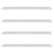 Prateleira Flutuante de Quarto Infantil Kit 4 Suporte Invisível 91cm Yara Branco - Lumil Prateleira Flutuante de Quarto Infantil Kit 4 Suporte Invisível 91cm Yara Branco - Lumil