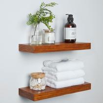 Prateleira flutuante Homeforia Oak Wood 45 cm com suporte pesado