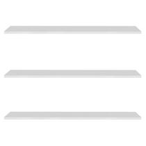 Prateleira Flutuante Multiuso Kit 3 Suporte Invisível 68cm Yara Branco - Lumil Prateleira Flutuante Multiuso Kit 3 Suporte Invisível 68cm Yara Branco - Lumil