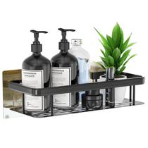 Prateleira Flutuante para Banheiro Box Suporte Organizador Shampoo com Fixador em Adesivos