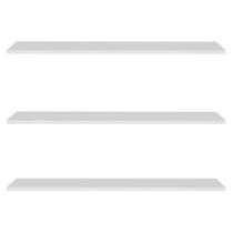 Prateleira Flutuante Para Lavanderia Kit 3 Suporte Invisível 68cm Yara Branco - Lumil