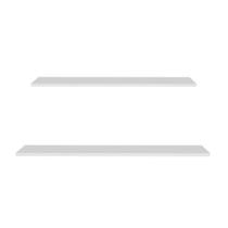 Prateleira Flutuante Para Sala Kit 2 com Suporte Invisível CP1 Yara Branco - Lumil