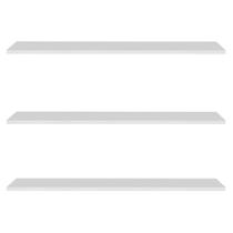 Prateleira Flutuante Para Sala Kit 3 Suporte Invisível 91cm Yara Branco - Lumil