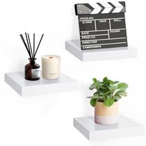 Prateleira flutuante Sorbus Square 3 prateleiras pequenas brancas 9cm Prateleira flutuante Sorbus Square 3 prateleiras pequenas brancas 9cm