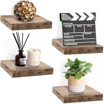 Prateleira flutuante Sorbus Square 4 prateleiras pequenas 23x23cm Prateleira flutuante Sorbus Square 4 prateleiras pequenas 23x23cm