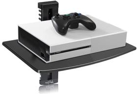 Prateleira flutuante suptek CS201 preta com vidro reforçado Prateleira flutuante suptek CS201 preta com vidro reforçado