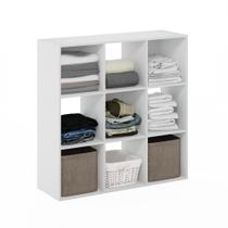 Prateleira Furinno PELLI, organizador aberto de 9 cubos, branco 93x91 cm Prateleira Furinno PELLI, organizador aberto de 9 cubos, branco 93x91 cm