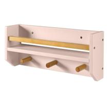 Prateleira Gancho Monica 50cm X 21cm X 8,5cm Rosa Bebê Prateleira Gancho Monica 50cm X 21cm X 8,5cm Rosa Bebê