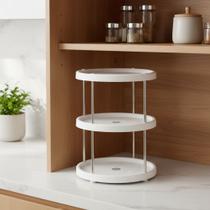 Prateleira Giratória 360 3 Andar Multiuso Organizador Rack