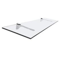 Prateleira Glass Vidro 100X400 Reta Fenda Incolor