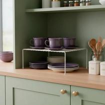 Prateleira Grande Organizadora Armário Cozinha Duas Cores Cor:Branco Prateleira Grande Organizadora Armário Cozinha Duas Cores Cor:Branco