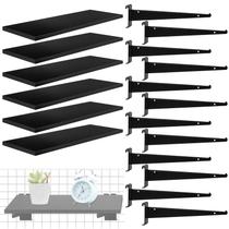 Prateleira Gridwall Alffun, pacote com 6 suportes de metal, 40x20cm, madeira