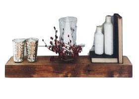 Prateleira Grossa Suporte Invisível Madeira Maciça 60x15