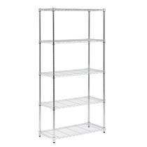 Prateleira Honey-Can-Do, cromada ajustável de 5 camadas, 1750 libras