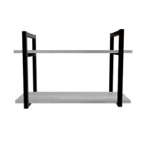 Prateleira Industrial 2 Níveis 60X39,5X24,4Cm Prata Prateleira Industrial 2 Níveis 60X39,5X24,4Cm Prata