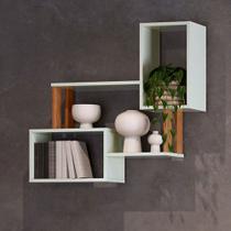 Prateleira Industrial 2 Prateleiras 100% Mdf Off White/Freijó F25 - Pradel Prateleira Industrial 2 Prateleiras 100% Mdf Off White/Freijó F25 - Pradel