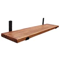 Prateleira Industrial Mão Francesa Parede Madeira Pinus 60cm