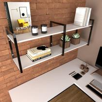 Prateleira industrial moveis escritorio quarto estante infantil planta branco organizador brinquedos - Closet Fácil