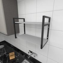 Prateleira industrial para cozinha aço cor preto prateleiras 30 cm cor cinza modelo ind01cc Prateleira industrial para cozinha aço cor preto prateleiras 30 cm cor cinza modelo ind01cc