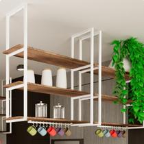 Prateleira Industrial Para Cozinha Teto Parede 100cm BM SF