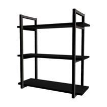 Prateleira industrial Suspensa 60x20 Multivisão kit-prat-ind-3p Nicho organizador de ambiente