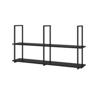 Prateleira Industrial Suspensa Parede Multifuncional 135 cm Preto Aurora