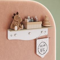 Prateleira Infantil com Cabideiro Linha Encanto Carvalho Araguaia/Branco