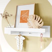 Prateleira Infantil Com Cabideiros Cor Branca