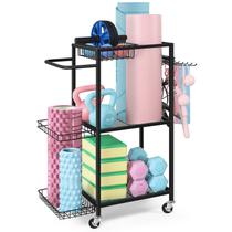 Prateleira LIANTRAL Yoga Mat Storage Rack, organizador de metal Prateleira LIANTRAL Yoga Mat Storage Rack, organizador de metal