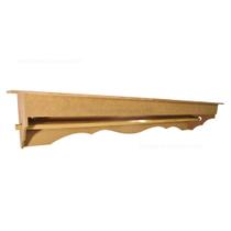 Prateleira Lisa com Varão com Led 90x17x17 Mdf Madeira Prateleira Lisa com Varão com Led 90x17x17 Mdf Madeira