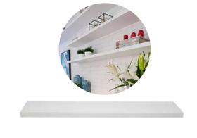 Prateleira Madeira Mdf Branca 90x20cm Com Suporte Invisível Flutuante Prateleira Madeira Mdf Branca 90x20cm Com Suporte Invisível Flutuante