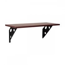 Prateleira Madeira Tramontina Elite 60X25Cm Castanho Escuro Com Suporte Metalico - 91286/067