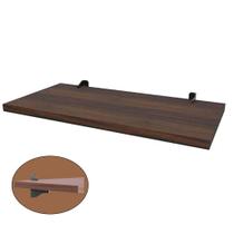 Prateleira MDF 100x20 Suporte Tucano Nogueira Dicarlo 100% MDF