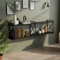 Prateleira MDF 150cm x 20cm de Parede Suporte Resistente Madeira Prateleira MDF 150cm x 20cm de Parede Suporte Resistente Madeira