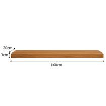 Prateleira Mdf 160x20 Moderna Suporte Parede Invisivel 30mm Cor:Freijó
