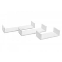 Prateleira MDF 30/40/50 x 10 cm Kit 3 Peças Eví Decor