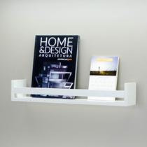 Prateleira MDF branco em U multiuso com Apoio decoração 60cm