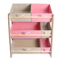 Prateleira Mdf Organizadora De Brinquedo Infantil PRETO ROSA Prateleira Mdf Organizadora De Brinquedo Infantil PRETO ROSA